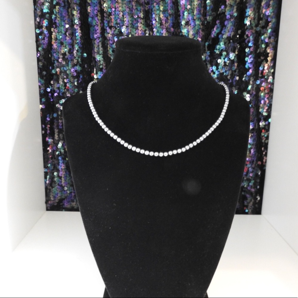 Gunmetal Grey Pearl Necklace